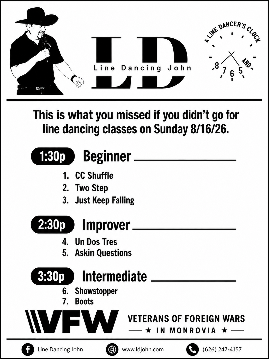 August 2026 Lessons and Playlist